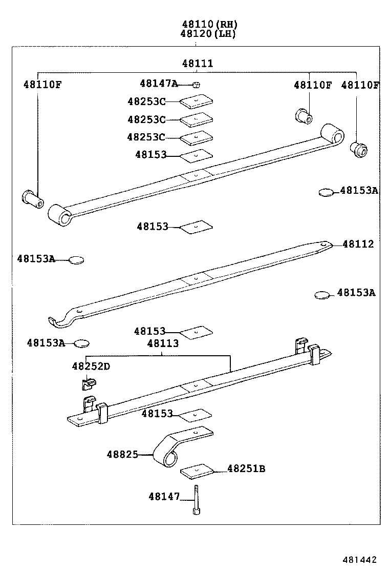 48101-3V430 LEAF, FRONT SPRING, NO.1 product image