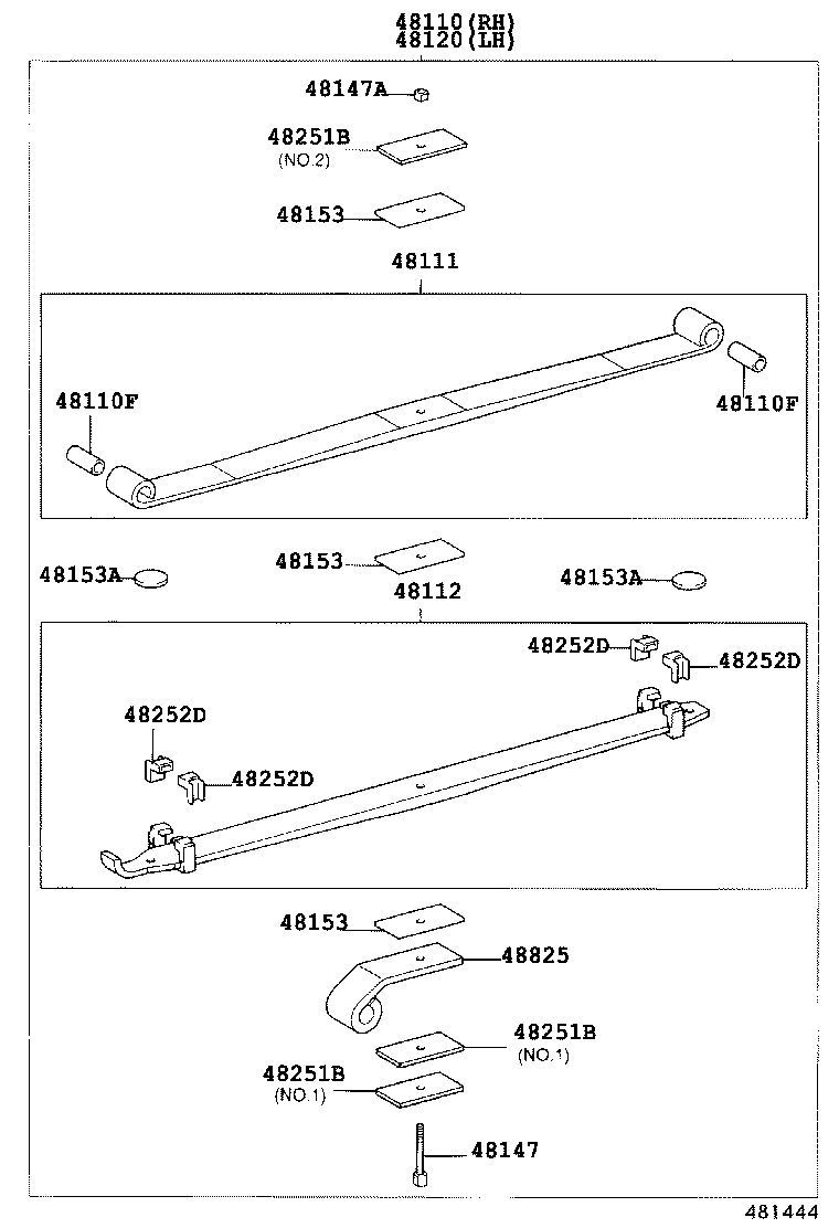 48101-3V430 LEAF, FRONT SPRING, NO.1 product image
