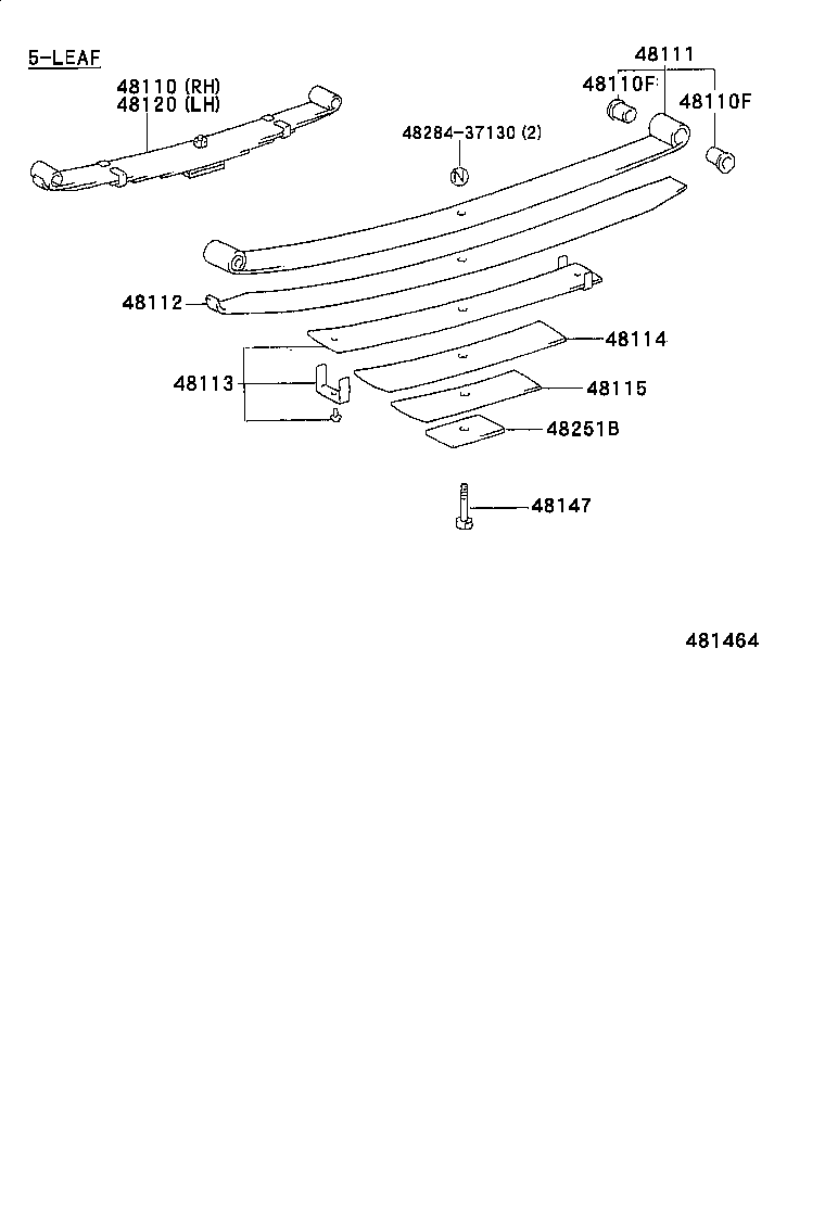 48411-36120 BRACKET SUB-ASSY, SPRING, NO.1 product image
