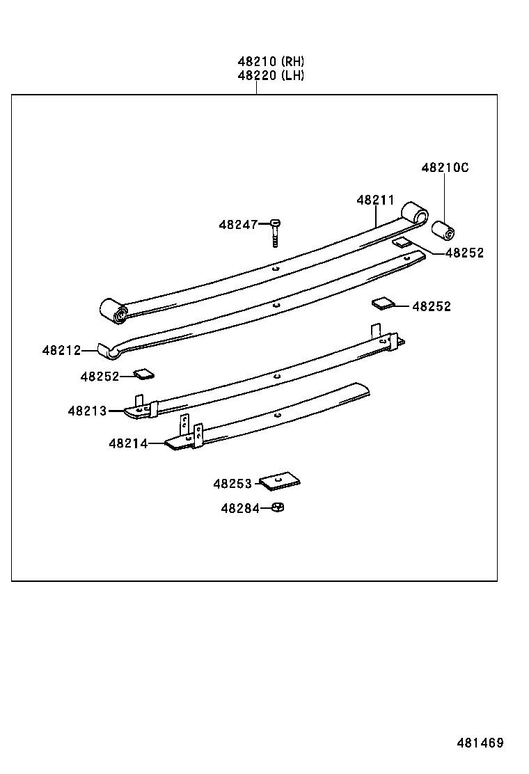 48046-26100 SEAT SUB-ASSY, SPRING U BOLT, RH product image