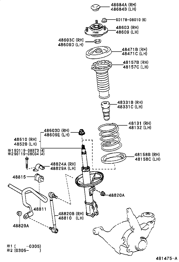 48131-68030 SPRING, FRONT COIL, RH product image