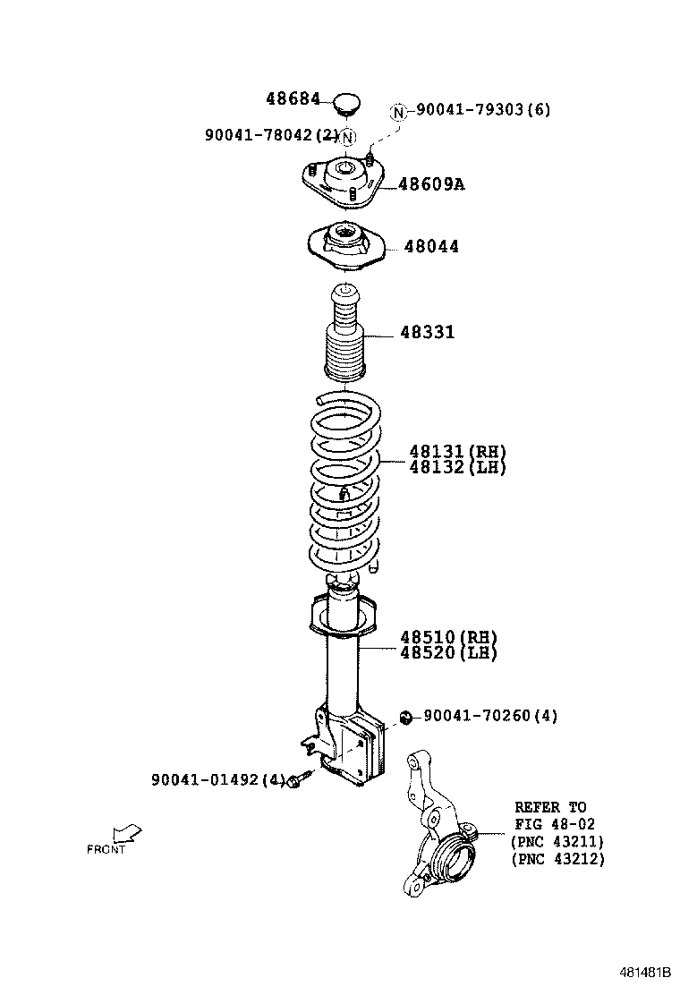 48131-87405 SPRING, FRONT COIL, RH product image