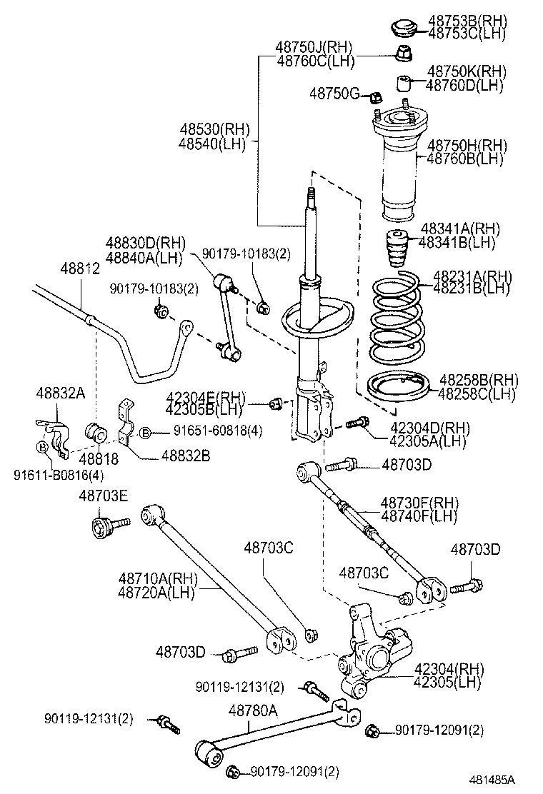 48231-06300 SPRING, COIL, REAR RH product image
