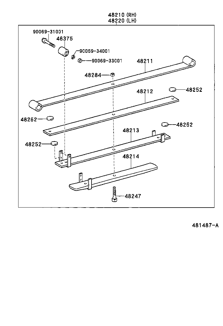 48046-0B050 SEAT SUB-ASSY, SPRING U BOLT, RH product image
