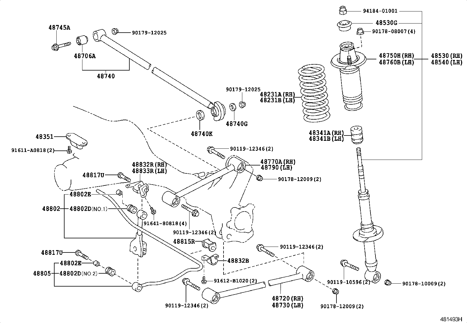 48231-52480 SPRING, COIL, REAR RH product image