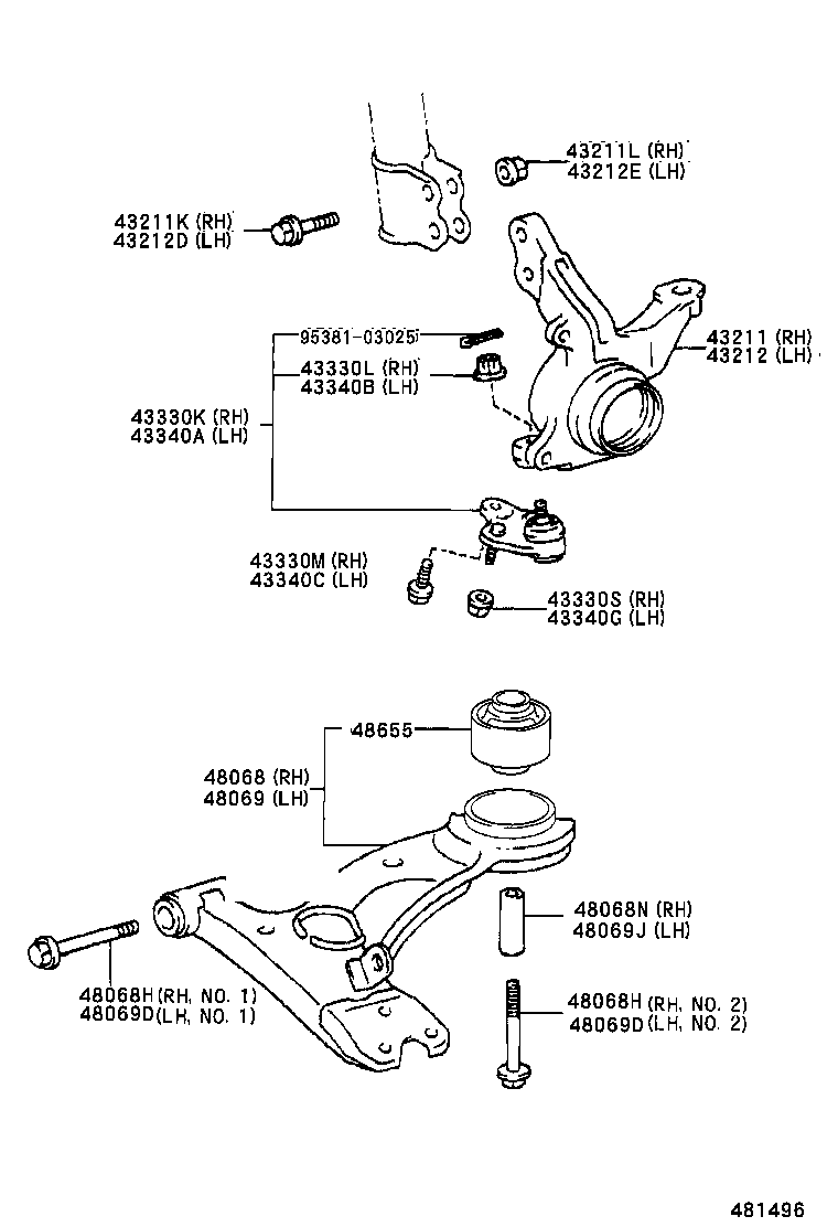 48655-05011 BUSH, LOWER ARM, NO.2 product image