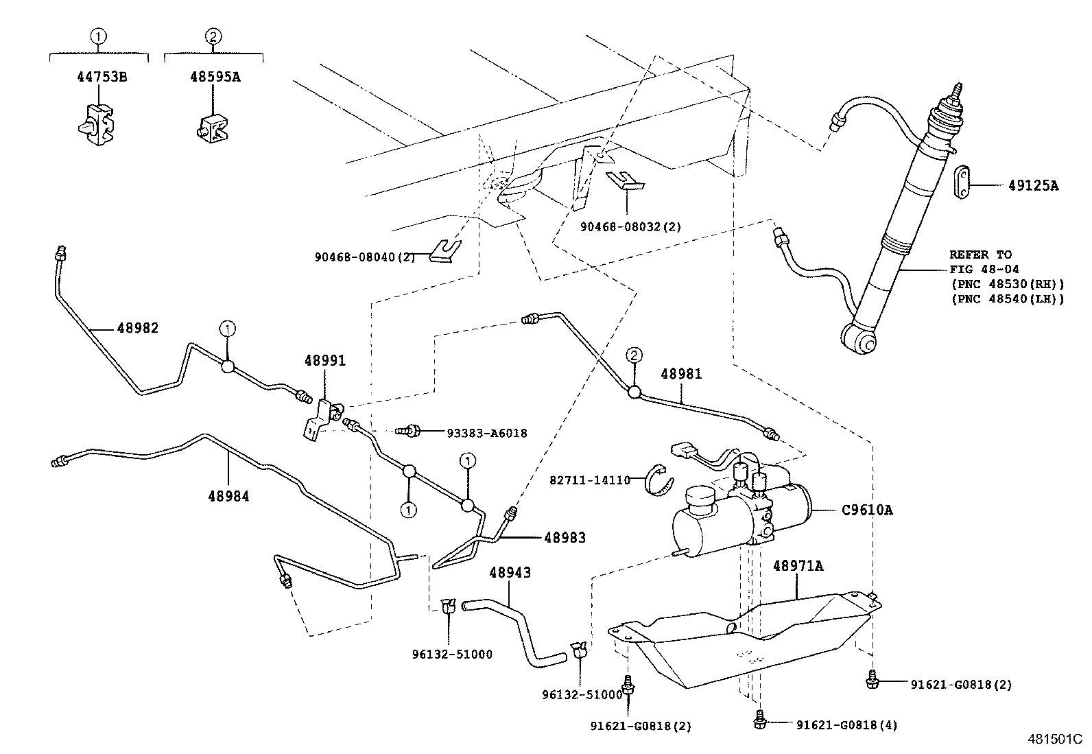 48971-58010 BRACKET, HEIGHT CONTROL PUMP, NO.1 product image