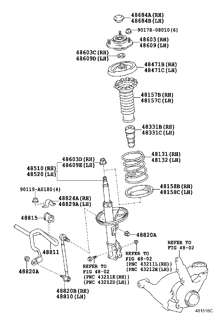 48158-02060 INSULATOR, FRONT COIL SPRING, LOWER RH product image