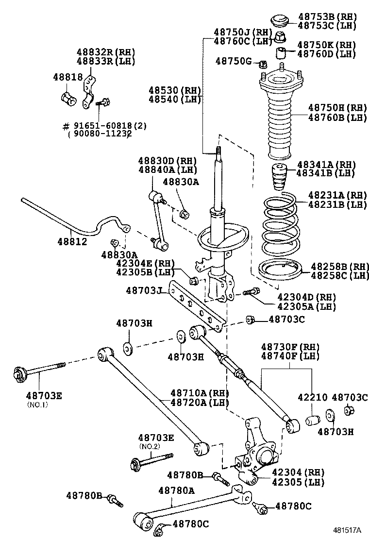 Toyota 90109-A0028 BOLT(FOR REAR SUSPENSION ARM)