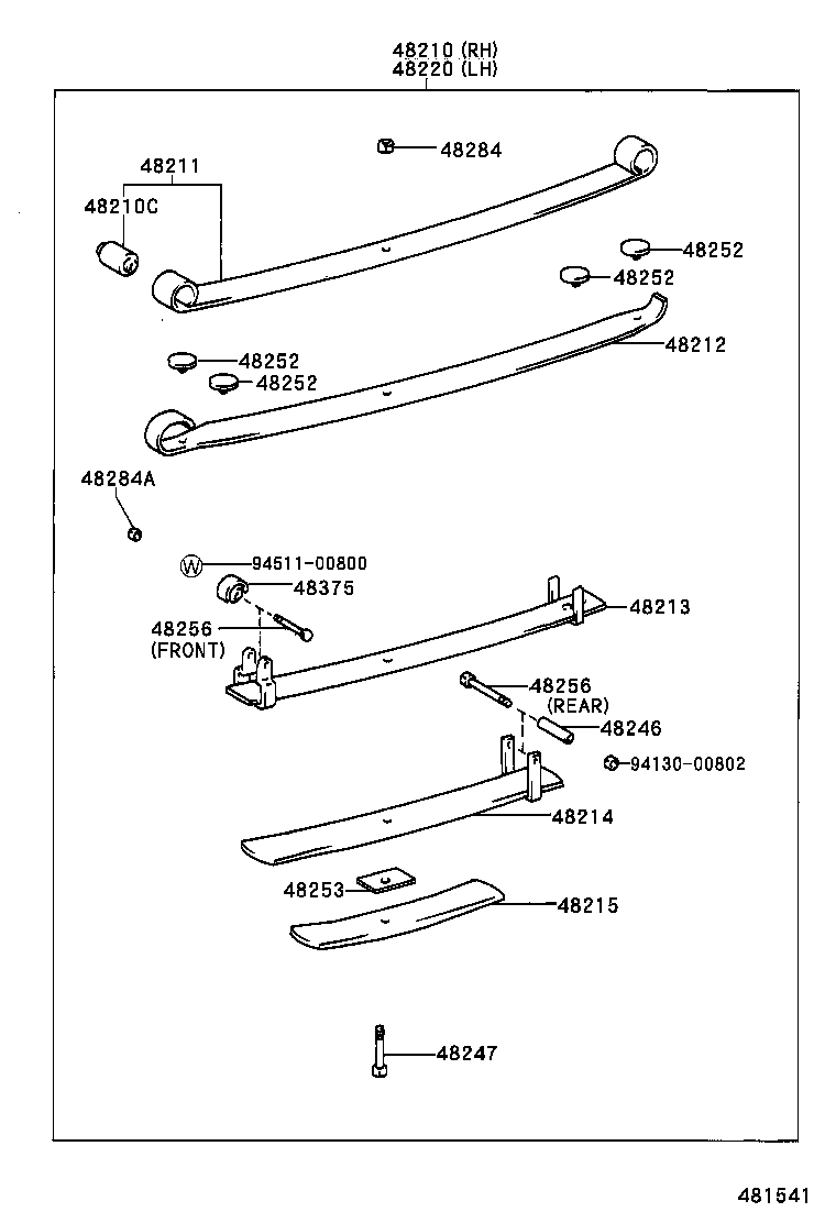 48046-04010 SEAT SUB-ASSY, SPRING U BOLT, RH product image