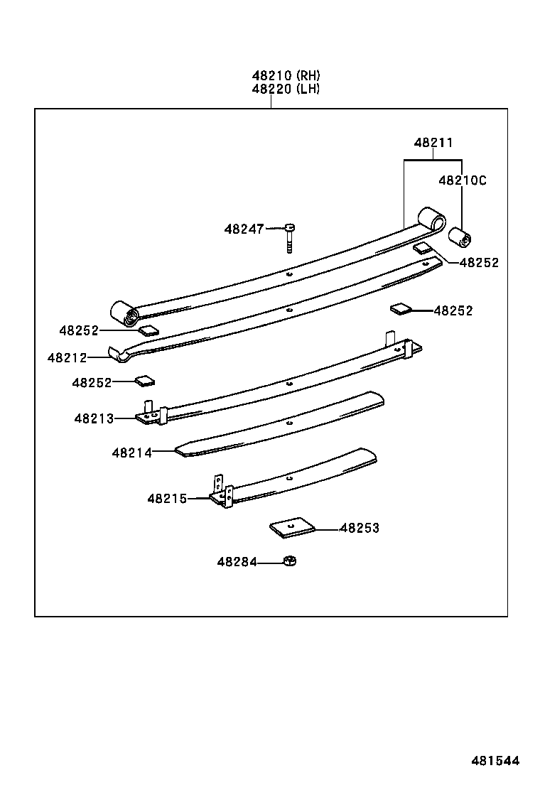 48046-26100 SEAT SUB-ASSY, SPRING U BOLT, RH product image