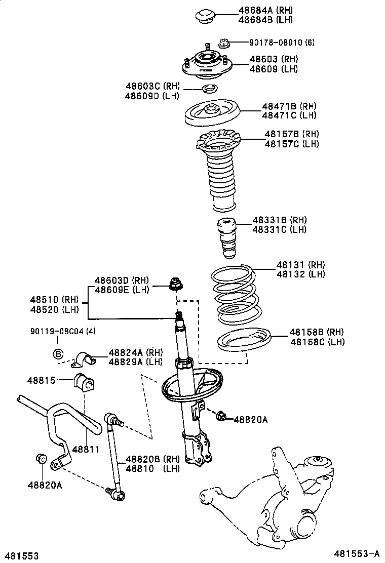 48131-0Z010 SPRING, FRONT COIL, RH product image