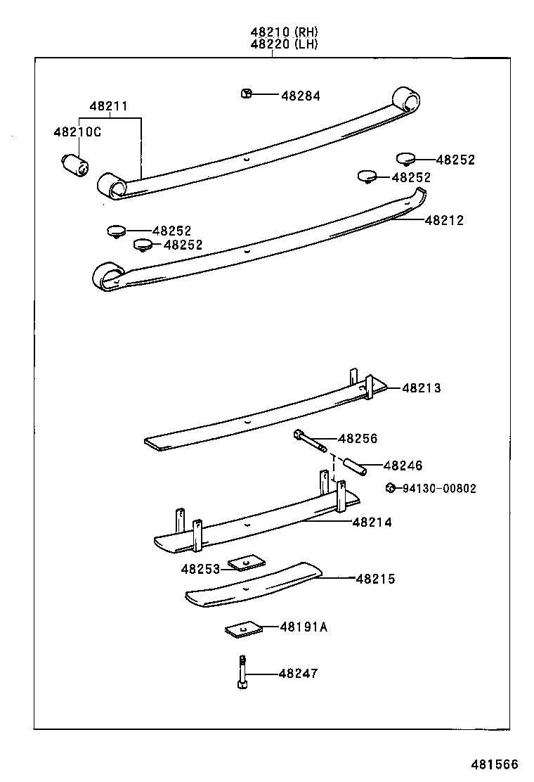 48046-04010 SEAT SUB-ASSY, SPRING U BOLT, RH product image