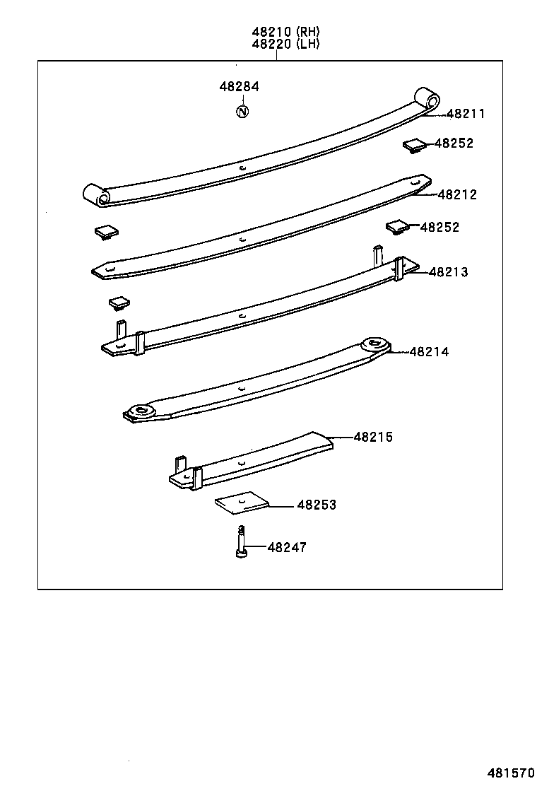 48046-27160 SEAT SUB-ASSY, SPRING U BOLT, RH product image