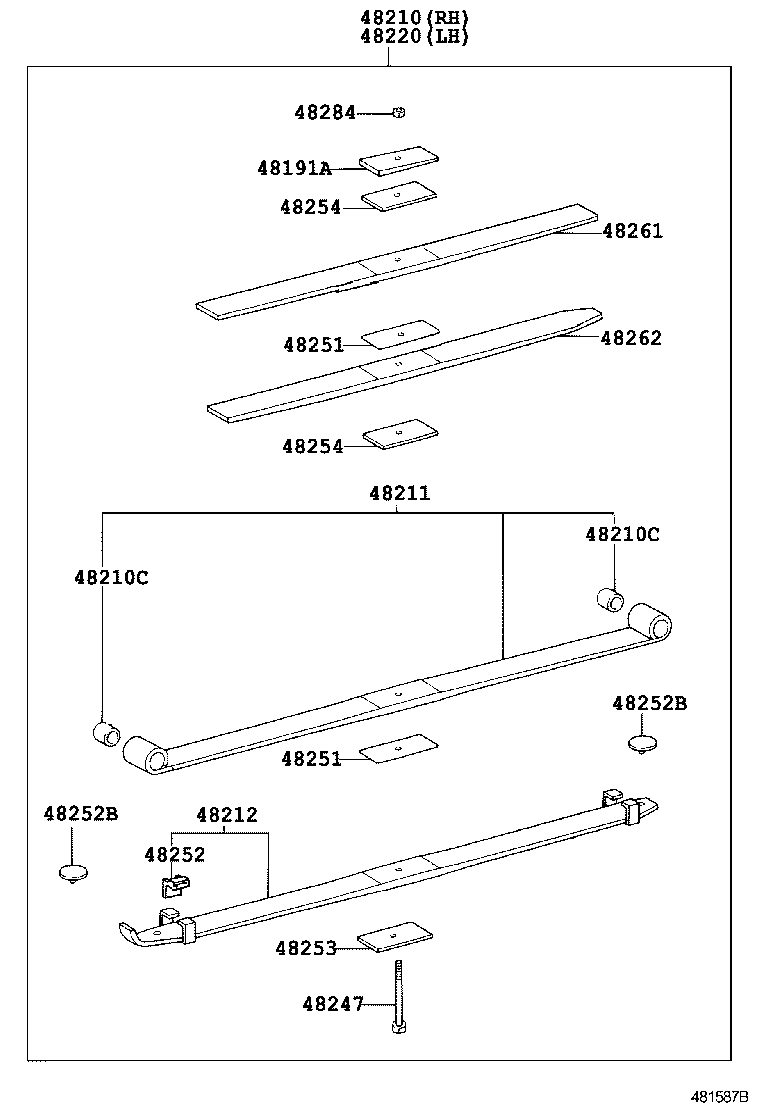 48215-3V290 LEAF, REAR SPRING, NO.5 product image