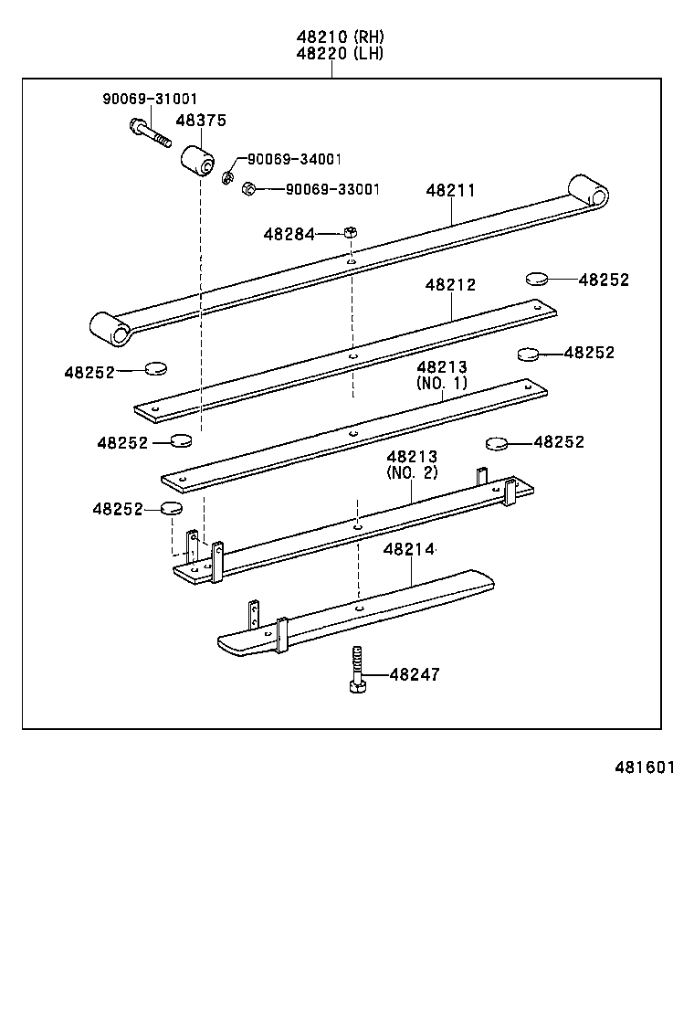 48046-0B050 SEAT SUB-ASSY, SPRING U BOLT, RH product image