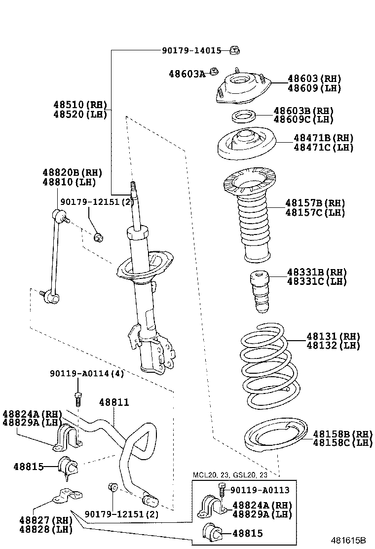 Toyota 48131-AE030 SPRING, FRONT COIL, RH