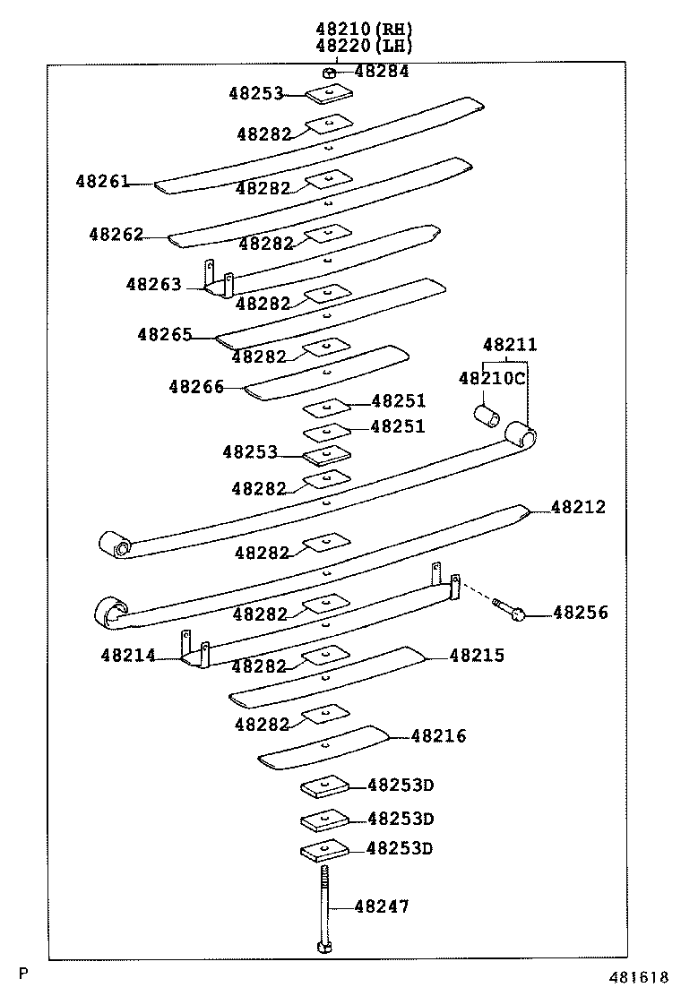 48042-37051 SHACKLE SUB-ASSY, REAR SPRING, NO.2 product image