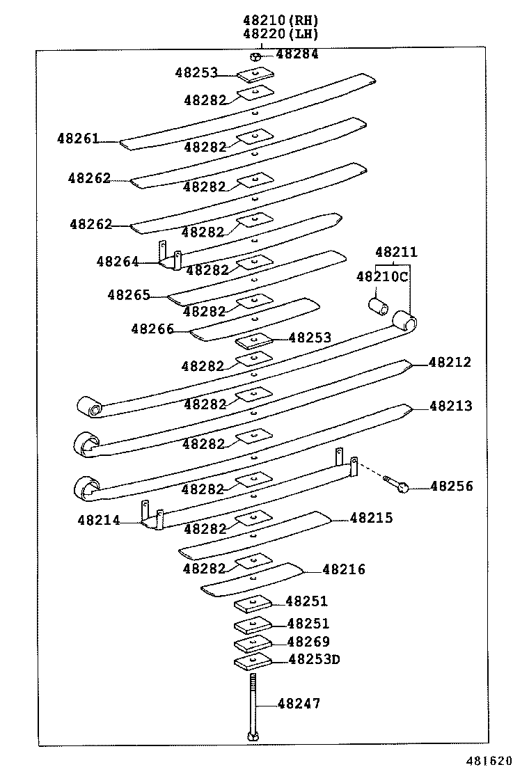 48042-37051 SHACKLE SUB-ASSY, REAR SPRING, NO.2 product image