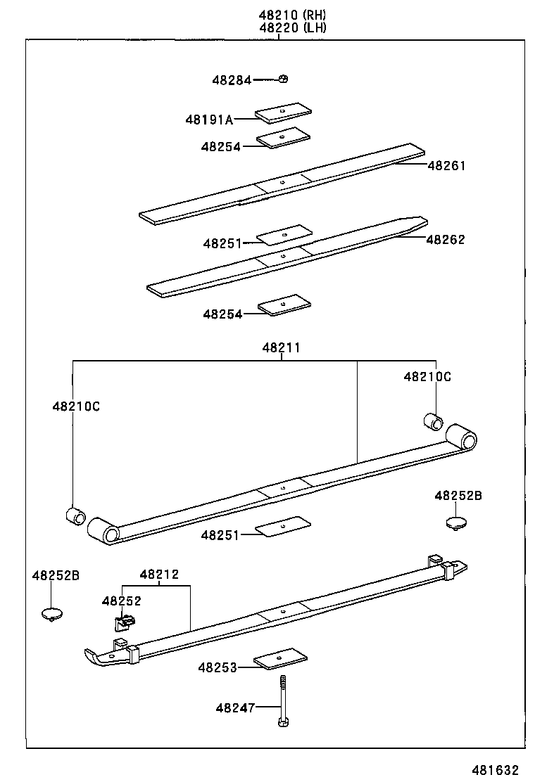 48042-37051 SHACKLE SUB-ASSY, REAR SPRING, NO.2 product image