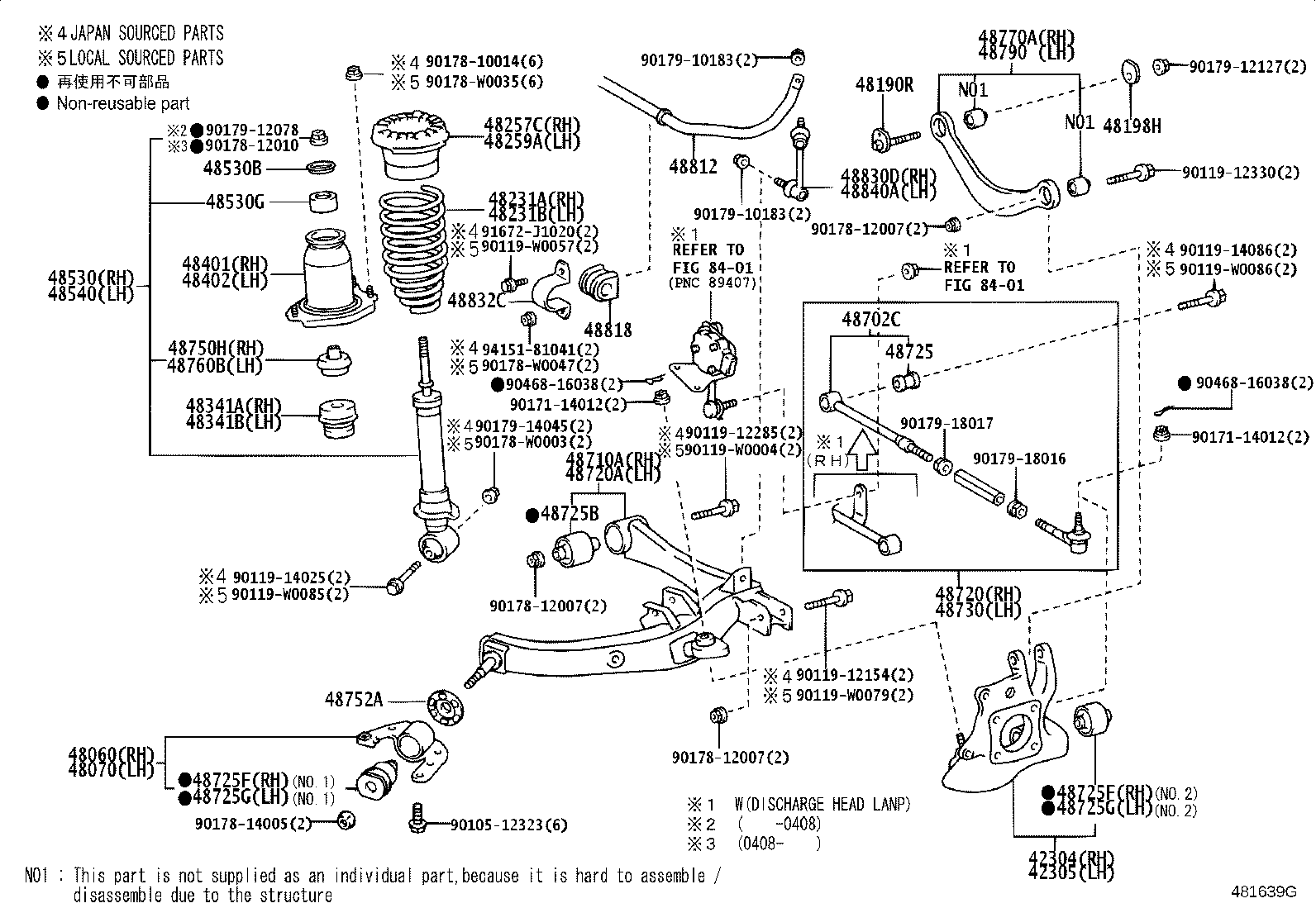 48070-05012 BRACKET ASSY, REAR SUSPENSION ARM, LH product image