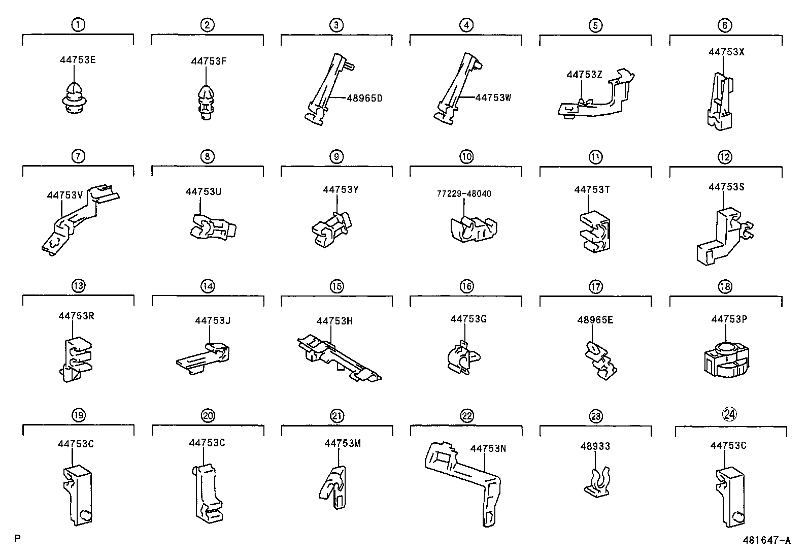 48965-48010 CLAMP, HEIGHT CONTROL TUBE product image