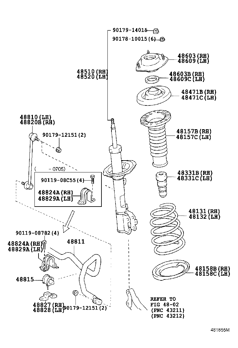 Toyota 48131-48360 SPRING, FRONT COIL, RH