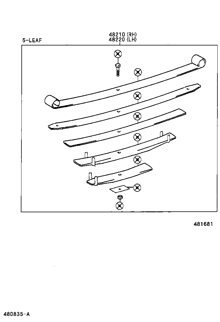 48046-0B010 SEAT SUB-ASSY, SPRING U BOLT, RH product image