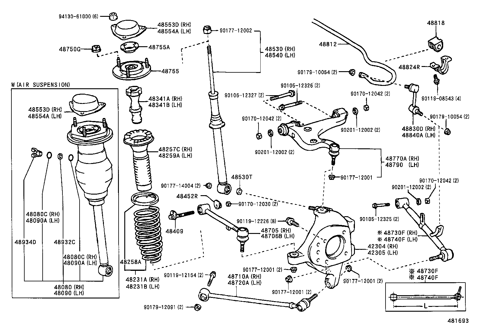 48231-50210 SPRING, COIL, REAR RH product image
