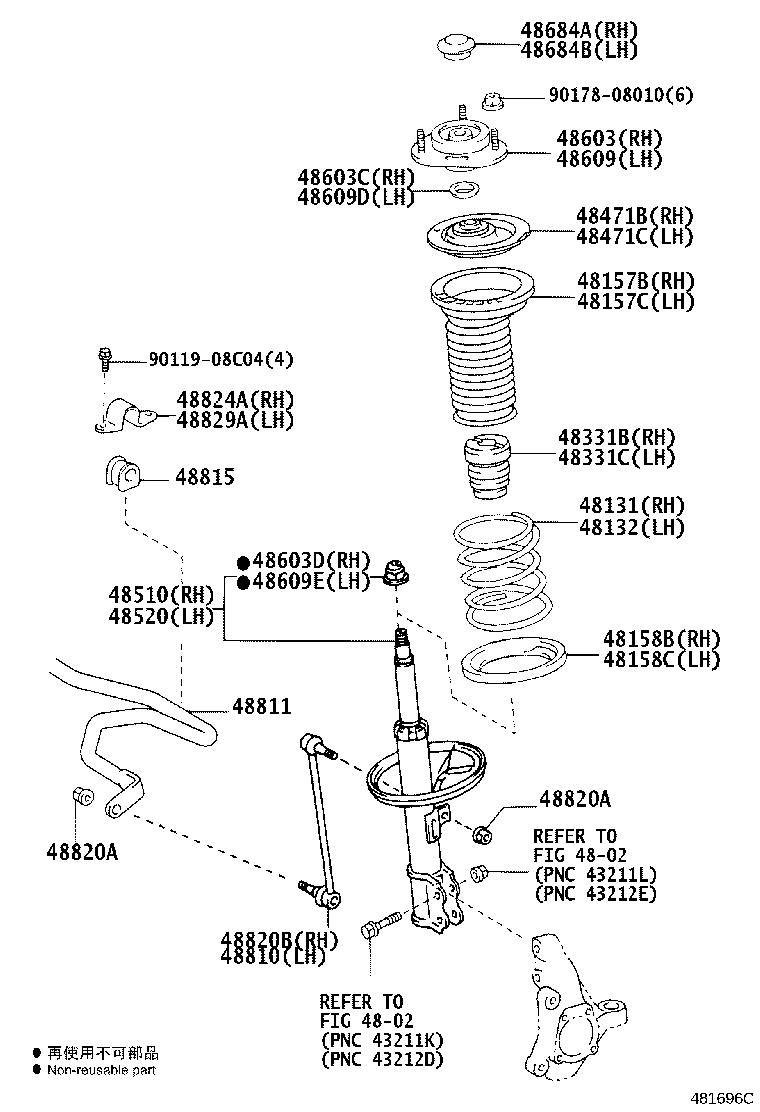 Toyota 48131-1N550 SPRING, FRONT COIL, RH