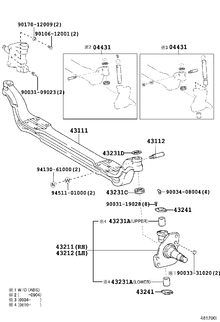 43202-37100 KNUCKLE, STEERING, LH product image