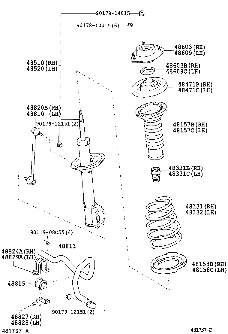 48131-48451 SPRING, FRONT COIL, RH product image