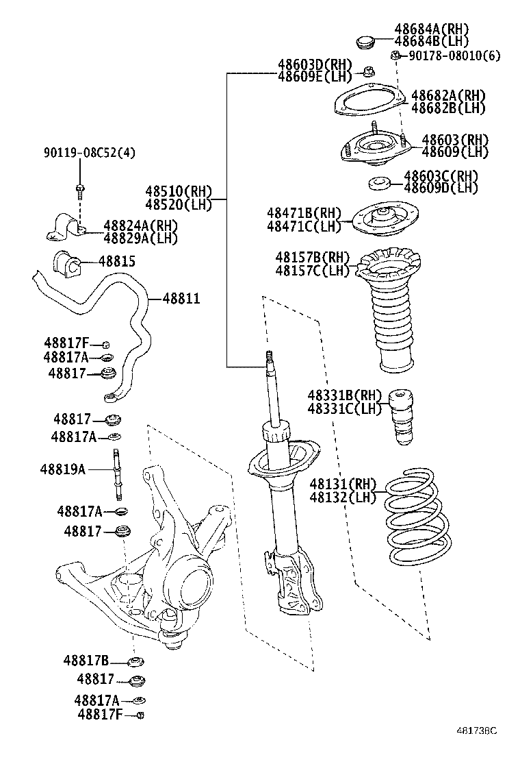 48131-52700 SPRING, FRONT COIL, RH product image