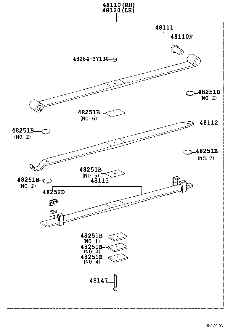 48101-3C030 LEAF, FRONT SPRING, NO.1 product image