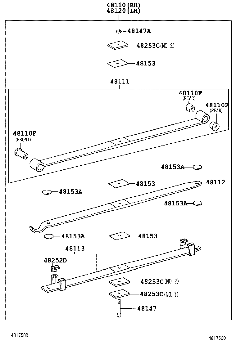 48112-37B40 LEAF, FRONT SPRING, NO.2 product image