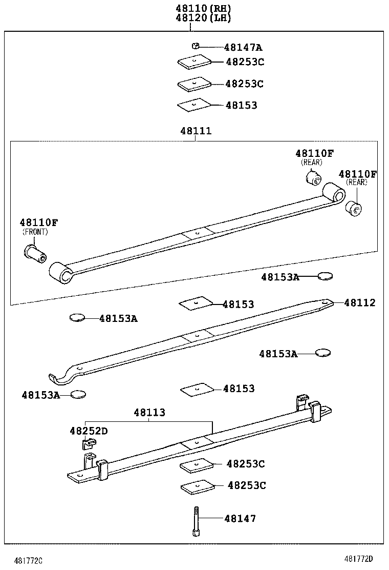 48112-37B40 LEAF, FRONT SPRING, NO.2 product image
