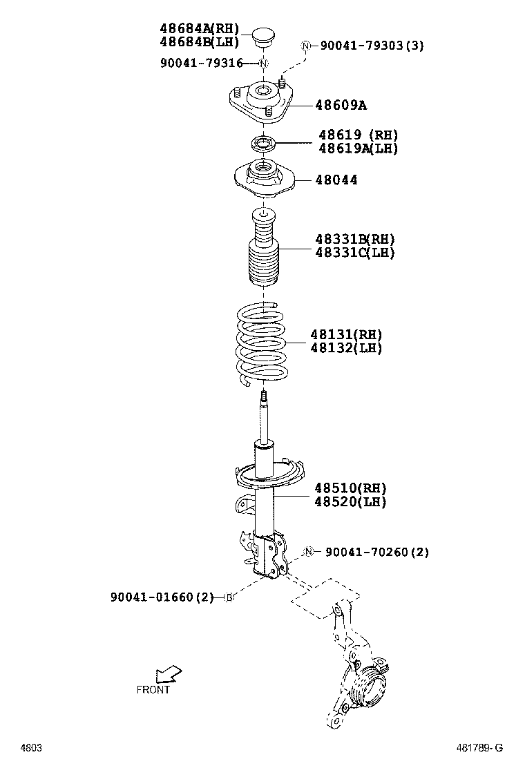 Toyota 48131-BZ040 SPRING, FRONT COIL, RH