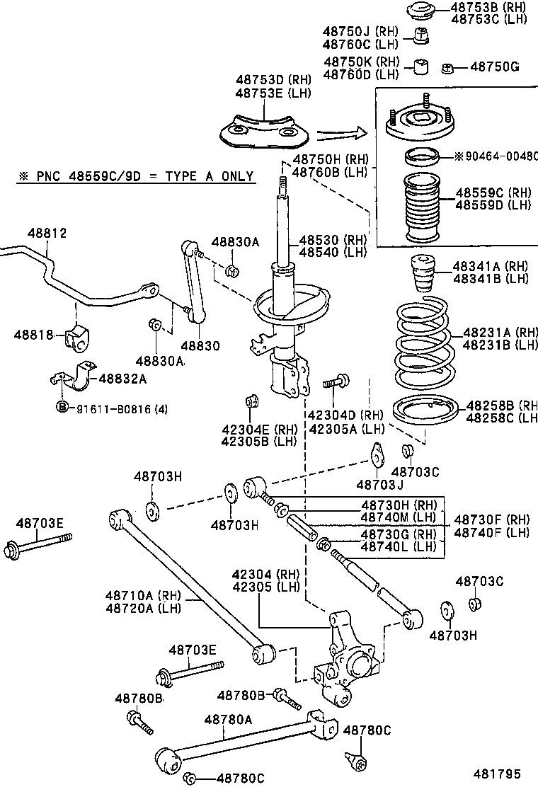 48258-05010 INSULATOR, REAR COIL SPRING, LOWER RH product image