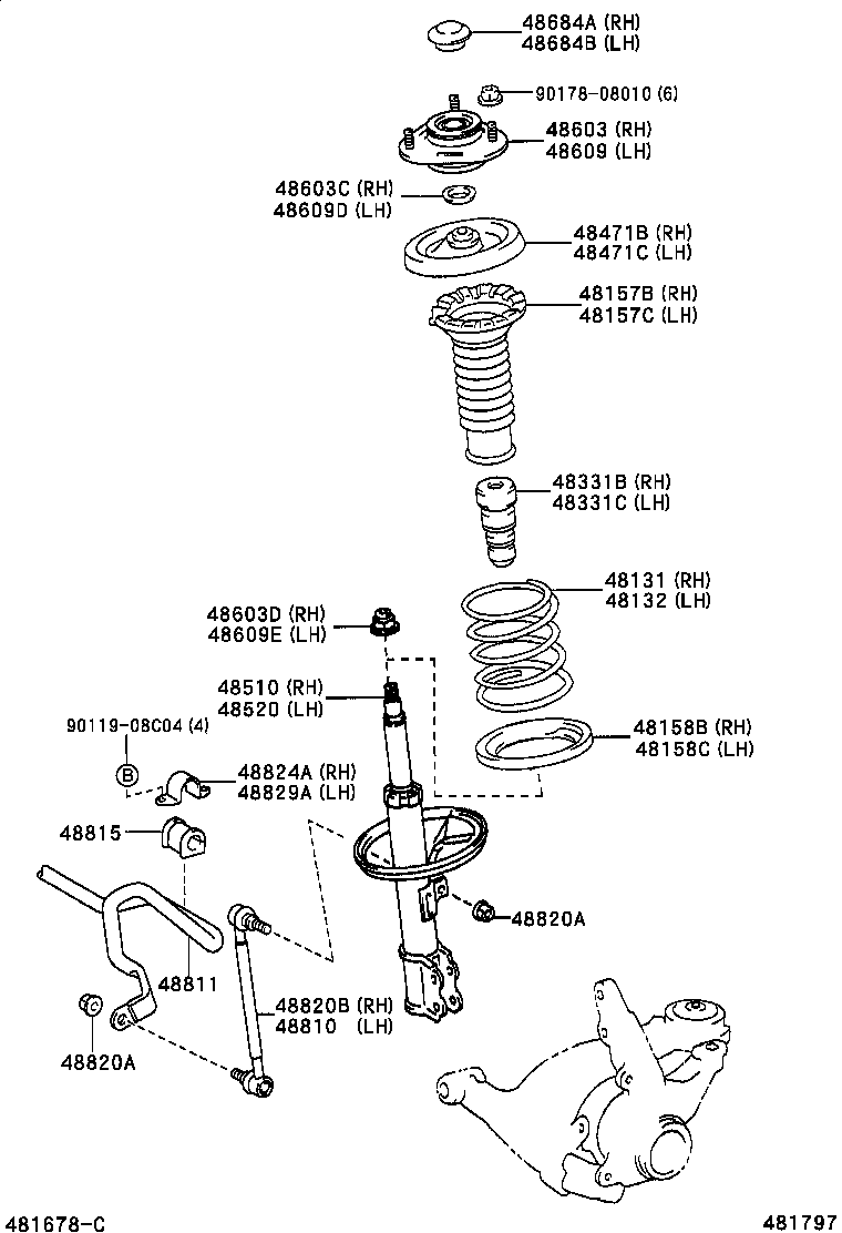 48131-02A61 SPRING, FRONT COIL, RH product image
