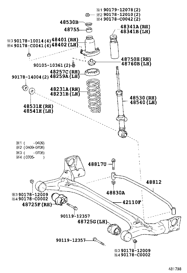 48401-02030 BRACKET SUB-ASSY, REAR SPRING, FRONT RH product image