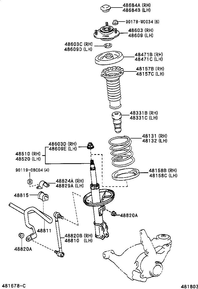 48131-0F020 SPRING, FRONT COIL, RH product image