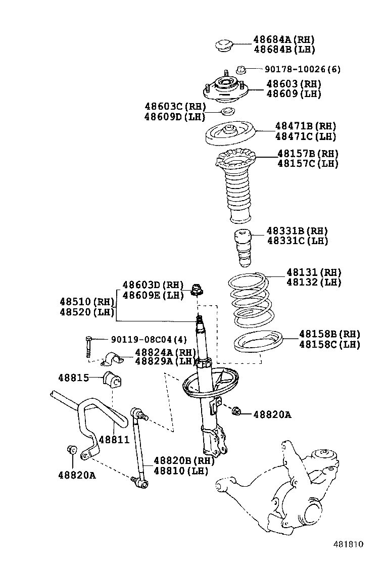 Toyota 48131-21341 SPRING, FRONT COIL, RH