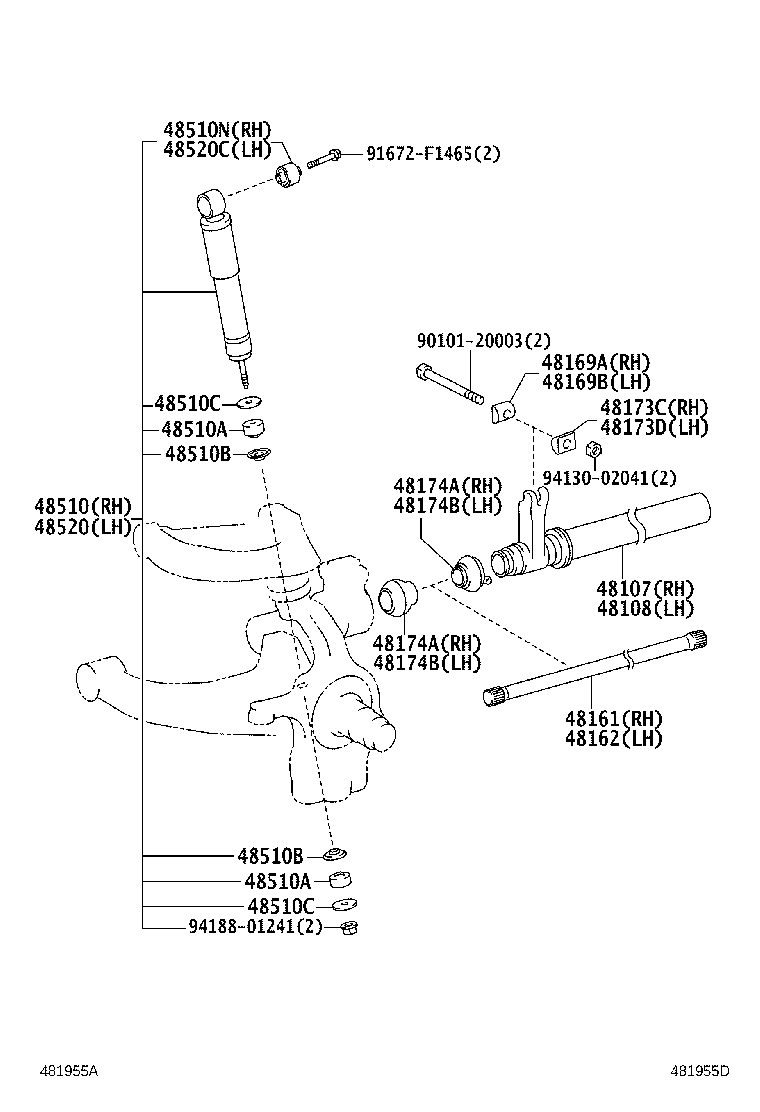 48101-37340 LEAF, FRONT SPRING, NO.1 product image