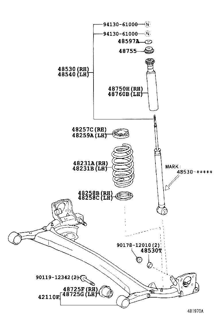 48231-52C60 SPRING, COIL, REAR RH product image