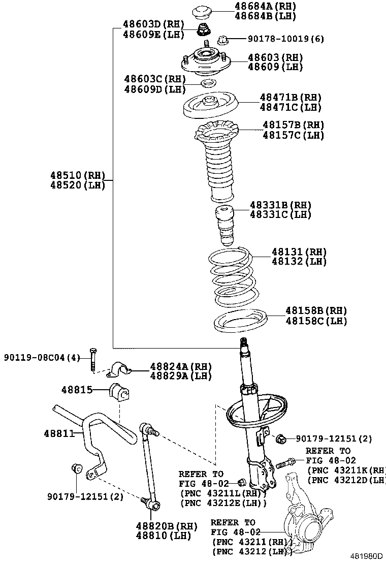 48131-44170 SPRING, FRONT COIL, RH product image