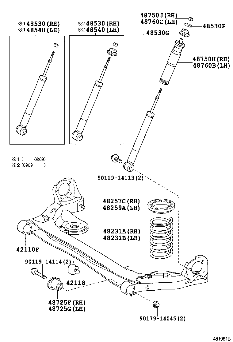 48231-44150 SPRING, COIL, REAR RH product image