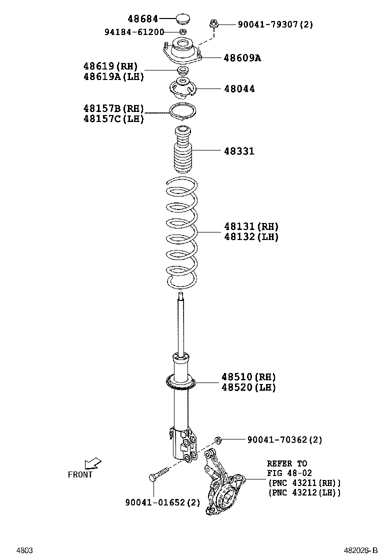 48131-B1070 SPRING, FRONT COIL, RH product image