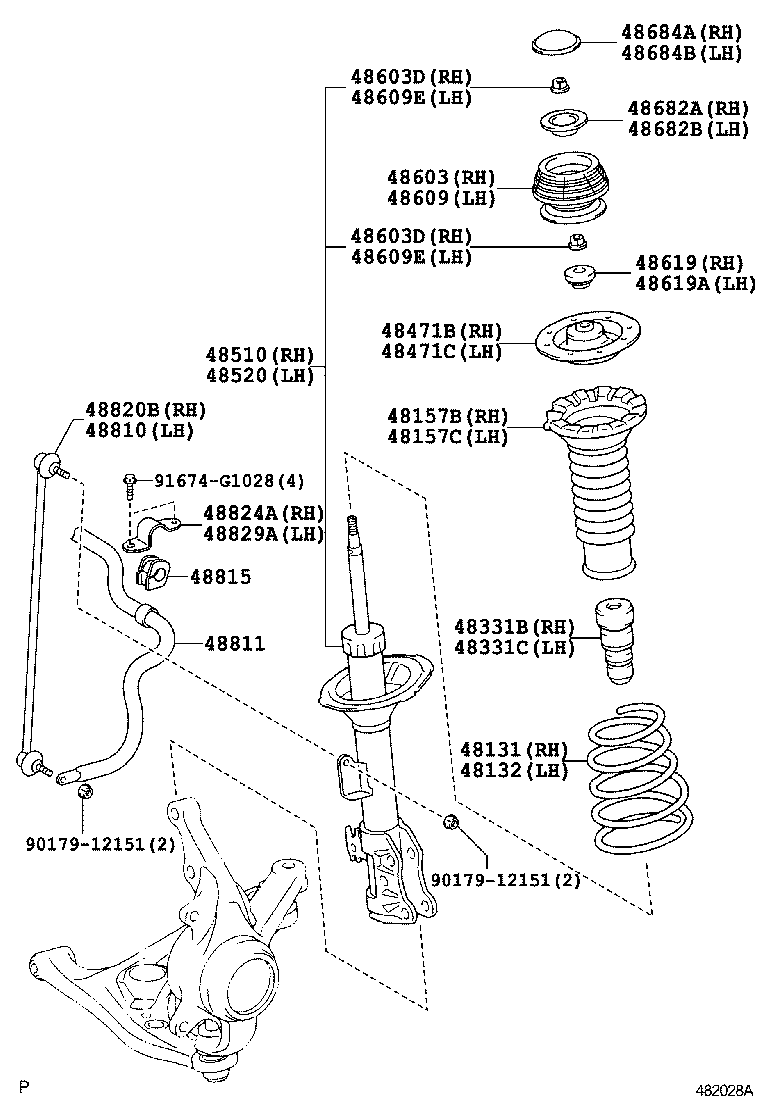 Toyota 48131-52E20 SPRING, FRONT COIL, RH