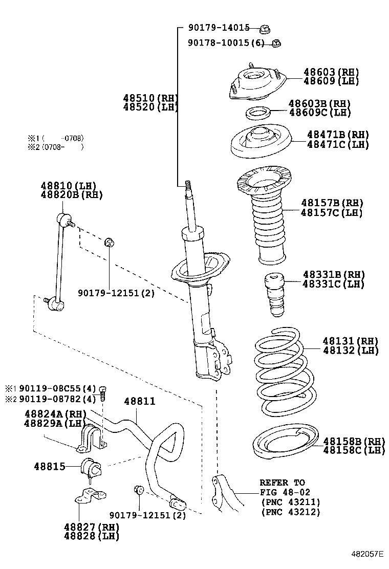 Toyota 48131-48510 SPRING, FRONT COIL, RH