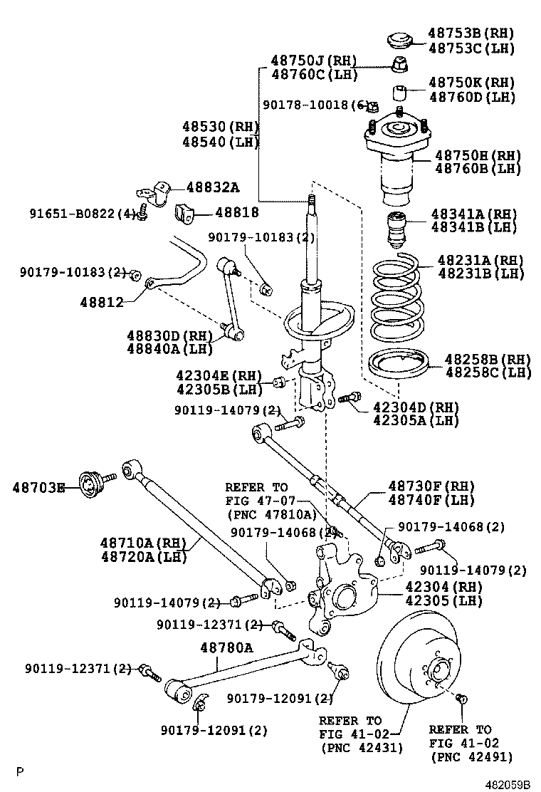 Toyota 48530-49585 ABSORBER ASSY, SHOCK, REAR RH
